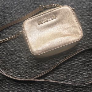 MK gold mini crossbody purse